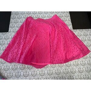 Lilly Pulitzer Size 6  Daisy Lane Lace A Line Meadow Skirt Full Lining Pink